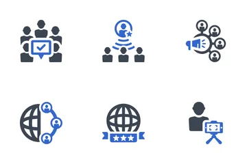 Marketing d'influenceurs Icon Pack