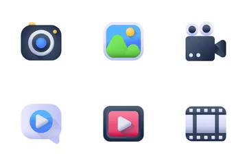 Marketing e produção de vídeo Pacote de Ícones