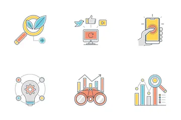Marketing en ligne Vol - 1 Pack d'Icônes