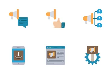 Marketing de medios sociales Paquete de Iconos