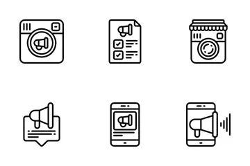 Marketing de medios sociales Paquete de Iconos