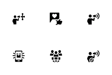 Marketing et influenceurs Icon Pack