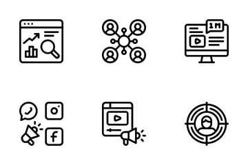 Marketing en ligne Icon Pack