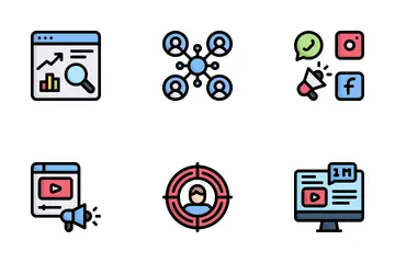 Marketing en ligne Icon Pack