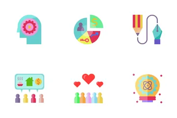 Marketing Management Flat Icon Pack