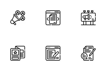 Medios de marketing Paquete de Iconos