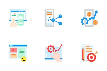 Le marketing numérique Icon Pack