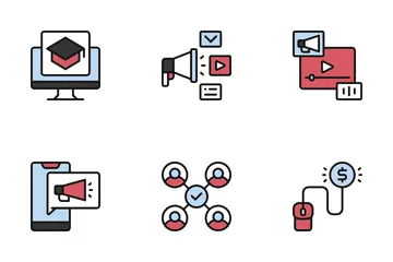 Marketing on-line Pacote de Ícones