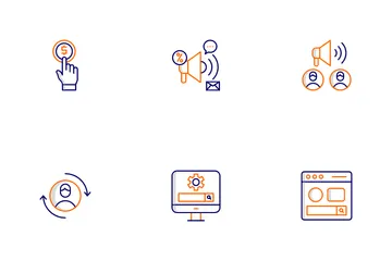 Marketing on-line Pacote de Ícones