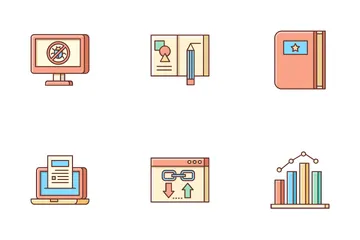 Marketing on-line Pacote de Ícones