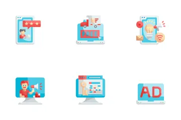 Marketing on-line Pacote de Ícones