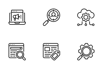 Marketing on-line Pacote de Ícones