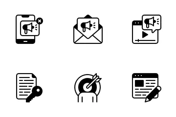 Marketing on-line Pacote de Ícones