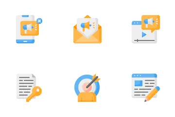 Marketing on-line Pacote de Ícones