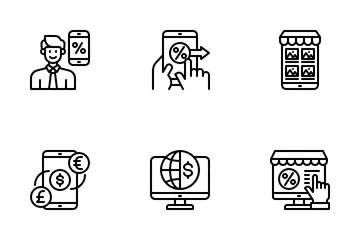 Mercadeo en línea Paquete de Iconos