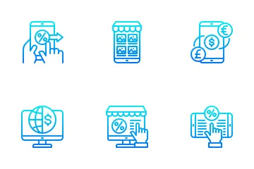 Mercadeo en línea Paquete de Iconos
