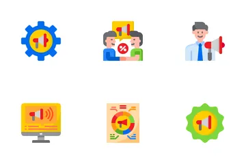 Mercadeo en línea Paquete de Iconos