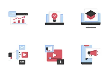 Mercadeo en línea Paquete de Iconos