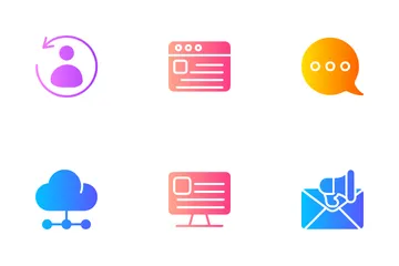 Mercadeo en línea Paquete de Iconos