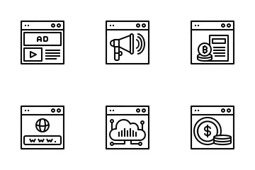 Mercadotecnia web Paquete de Iconos