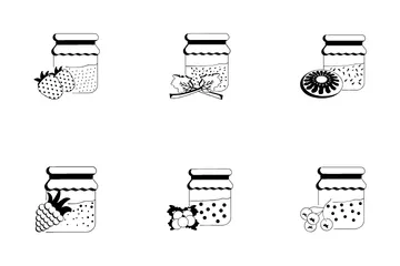 Marmelade und Gelees Symbolpack