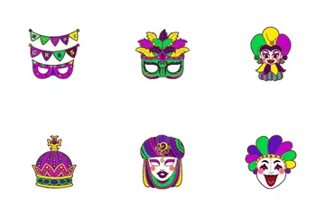 Mardi Gras Paquete de Iconos