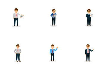 Mascotes do empresário Pacote de Ícones