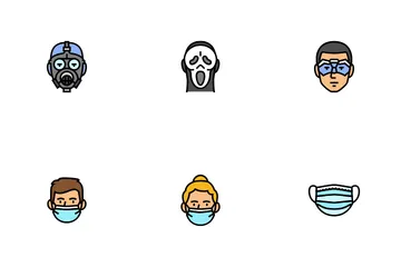 Mask Virus Face Safety Icon Pack