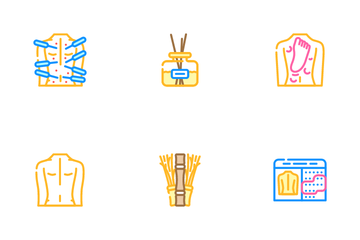 Massage Accessories And Treatment Icon Pack