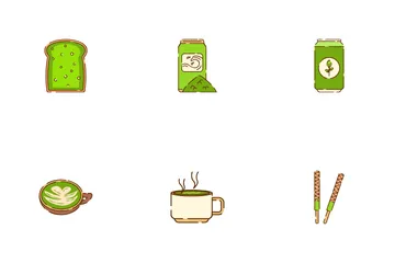 Matcha Tea Product Icon Pack