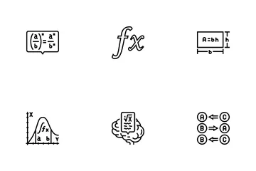 Matemáticas Educación Escuela Ciencias Paquete de Iconos