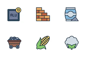 Materia prima Paquete de Iconos