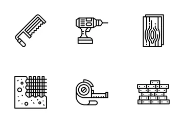 Materiais de construção Pacote de Ícones