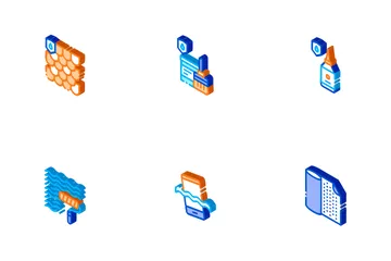 Materiais impermeáveis Pacote de Ícones