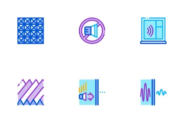 Material de construção à prova de som Pacote de Ícones