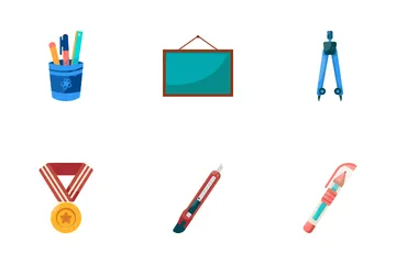 Papelería Escolar Icon Pack