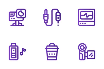 Material multimedia Icon Pack