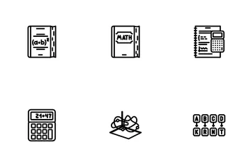 Mathematik, Naturwissenschaften, Bildung, Schule Symbolpack