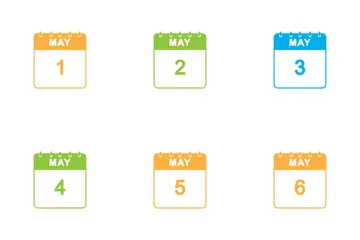 May Calendar Icon Pack