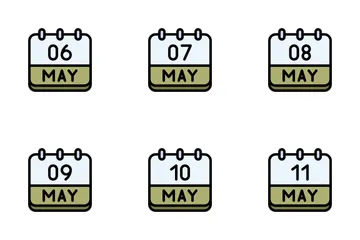 May Calendar Icon Pack