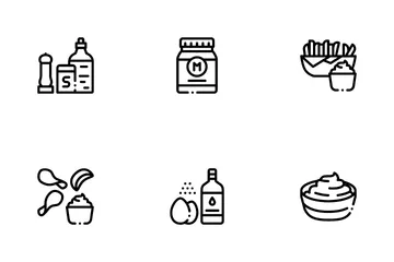 Mayonnaise Spice Sauce Icon Pack