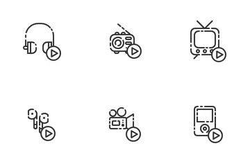 Media Devices And Players Icon Pack