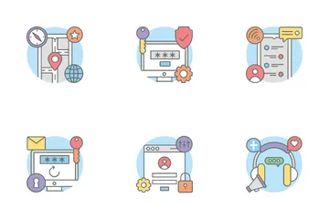 Médias sociaux, applications sociales et commentaires sociaux Pack d'Icônes