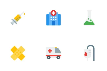 Medical And Health Flat Icon Pack