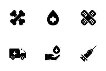 의료 및 건강 관리 아이콘 팩