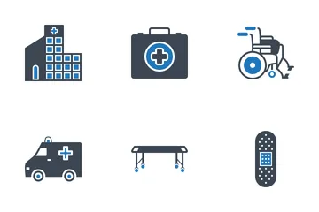 Medical Cyan Black Icons Icon Pack
