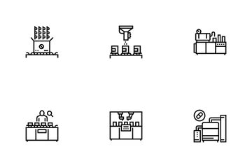 Medical Drugs Production Icon Pack