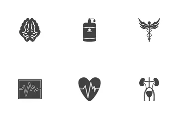 Medical Glyph Black Icon Pack