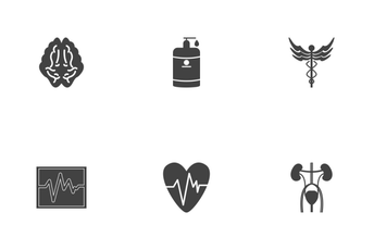 Medical Glyph Black Icon Pack
