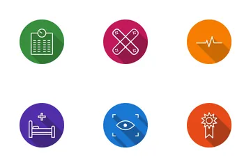 Medical Line Circle Icon Pack